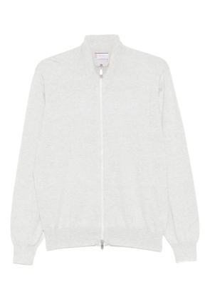 Brunello Cucinelli zip-front cotton cardigan - Grey