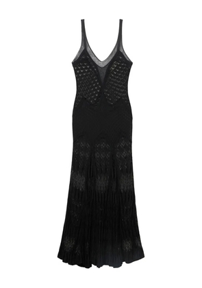 Blumarine patterned V-neck maxi dress - Black