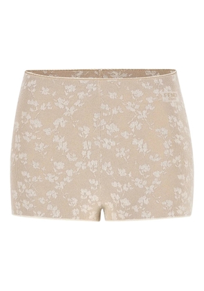 FENDI floral-lace jacquard shorts - Neutrals