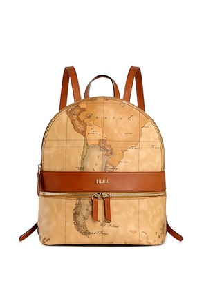 ALVIERO MARTINI 1° CLASSE map print backpack - Neutrals