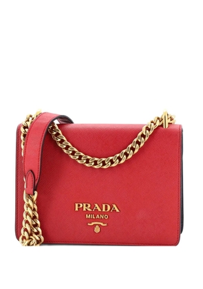 Prada Pre-Owned Chain Flap Bag Saffiano Leather Small crossbody bag - Black