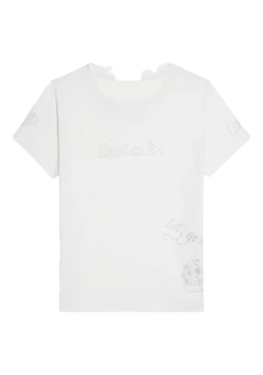 Zadig&Voltaire Alys rhinestone-logo T-shirt - White
