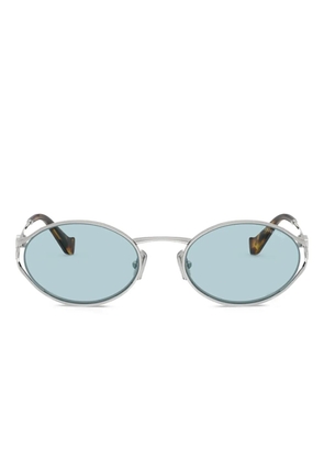Miu Miu Eyewear 52Ys Sole oval-frame sunglasses - Silver