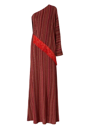 Missoni zigzag one-shoulder dress - Red