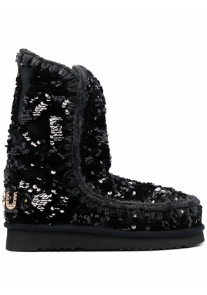 Mou Eskimo 24 velvet sequin boots - Black