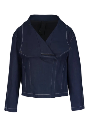 KZ_K STUDIO point-collar jacket - Blue