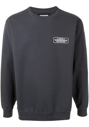 Neighborhood logo-print long-sleeve sweatshirt - Blue