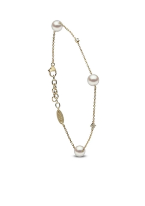 Yoko London 18kt yellow gold Classic Akoya pearl bracelet