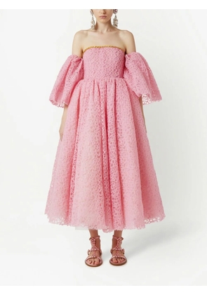 Giambattista Valli lace-embroidered midi dress - Pink