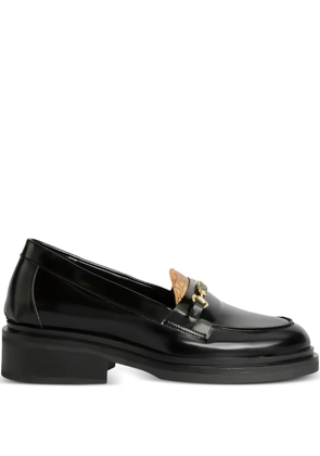 ALVIERO MARTINI 1° CLASSE enamelled-horsebit loafers - Black