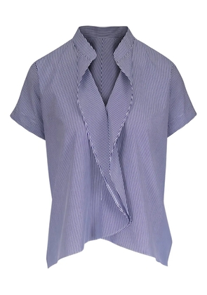 Zero + Maria Cornejo striped-pattern collared blouse - Blue