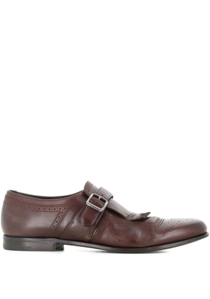 Church's Shangai fringed buckle leather monk shoes - Brown