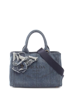 Prada Pre-Owned 2010-2025 Denim Canapa Logo Satchel tote bag - Blue