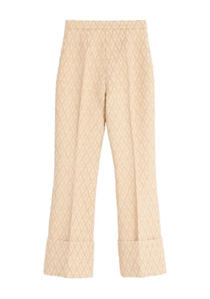 Valentino Garavani Toute La V lurex jacquard trousers - Neutrals