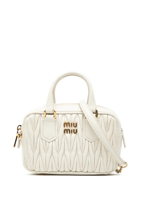 Miu Miu Pre-Owned 2010-2025 Mini Matelasse Nappa Arcadie satchel - White