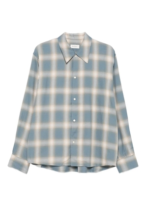 Second/Layer checked cotton shirt - Blue