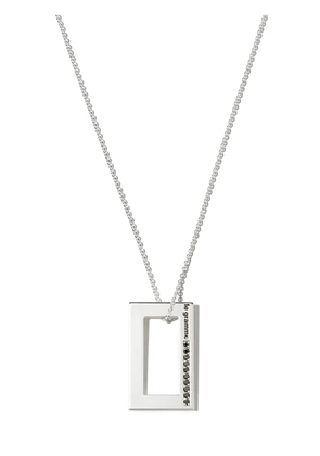 Le Gramme LE GRAMME 3.4G SILV POLISH BLK DIAM MEDA - Silver