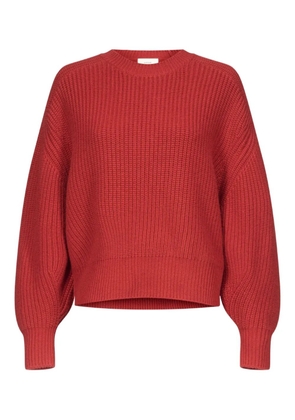 Loulou drop-shoulder ribbed sweater - Red