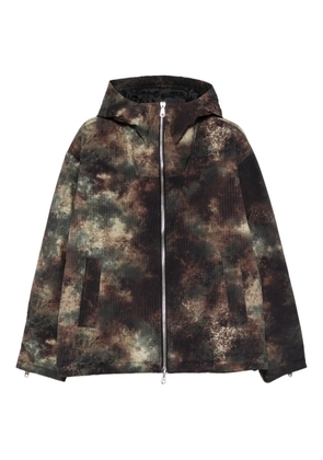 COLE BUXTON camouflage-pattern hooded jacket - Brown