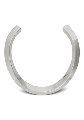 Jil Sander engraved-logo choker necklace - Silver