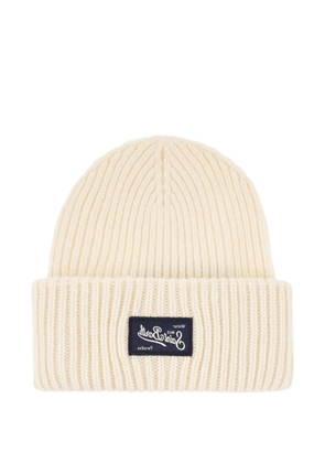 MC2 Saint Barth Berry logo-patch beanie hat - White