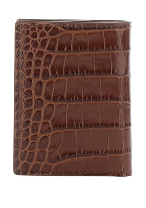 TOM FORD embossed leather wallet - Brown