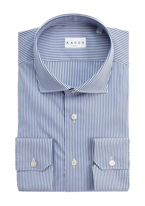 Xacus striped button shirt - Blue