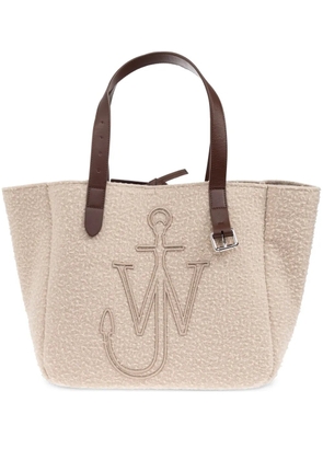 JW Anderson logo-embroidered tote bag - Neutrals