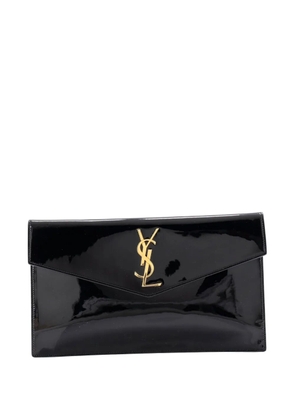 Saint Laurent Pre-Owned Uptown Pouch Patent clutch bag - Black
