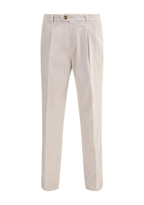 Brunello Cucinelli pleated corduroy trousers - Neutrals