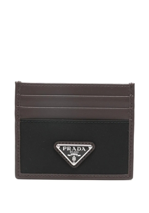 Prada logo-plaque card holder - Black