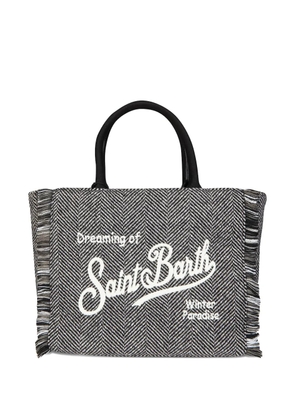 MC2 Saint Barth Colette herringbone fringed tote bag - Grey