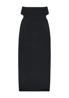 The Row notched maxi dress - Black