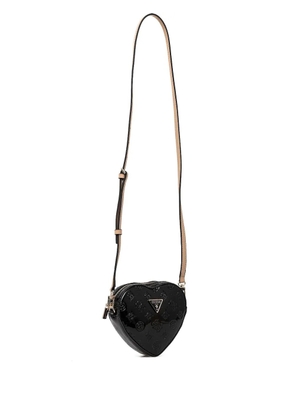 GUESS USA heart-shaped logo-plaque mini bag - Black
