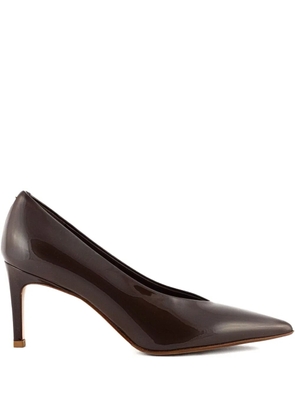 Sergio Levantesi 55mm leather pointed-toe pumps - Brown