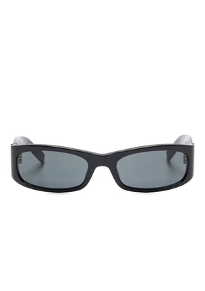 Saint Laurent Eyewear logo rectangular sunglasses - Black