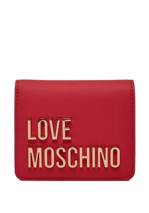 Love Moschino logo-plaque wallet - Red