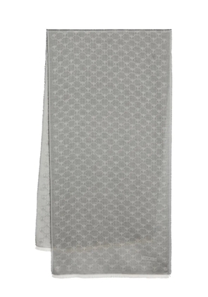 Moschino monogram-pattern scarf - Grey