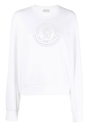 Moncler logo-print cotton sweatshirt - White