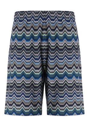Missoni chevron-pattern deck shorts - Blue