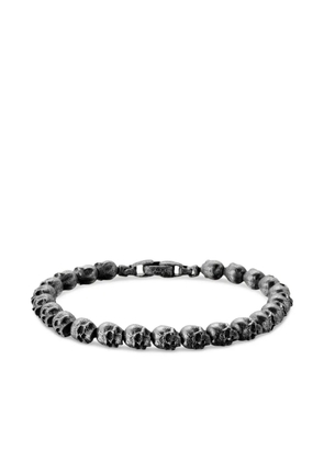 David Yurman sterling silver Memento Mori Skull bead bracelet (6mm)