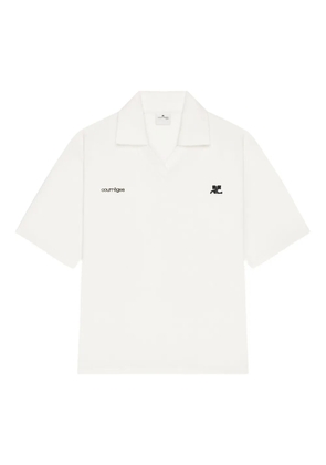 Courrèges logo polo shirt - White
