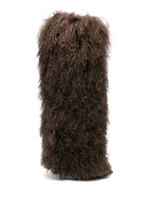 Paris Texas 105mm Furry boots - Brown