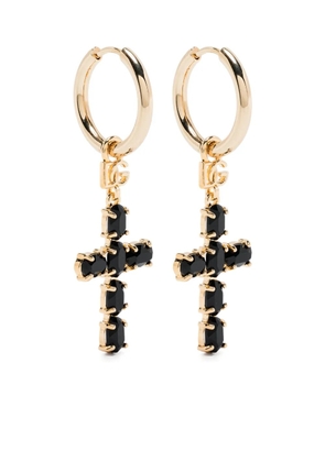 Dolce & Gabbana cross-charm drop earrings - Gold