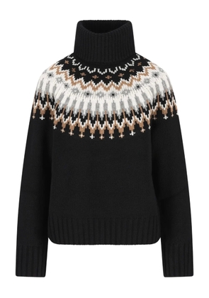 BOGNER patterned roll-neck sweater - Black
