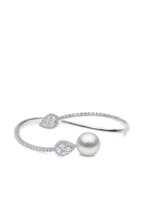 Yoko London Starlight pearl and diamond bangle - Silver