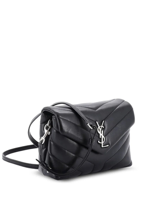 Saint Laurent Pre-Owned Loulou Shoulder Bag Matelasse Chevron Leather Toy crossbody bag - Black
