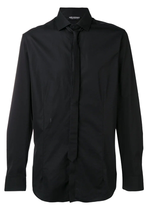Neil Barrett formal shirt with tie - Black