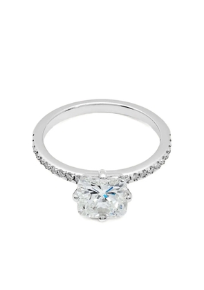 Jewels Aficionado 18K White Gold diamond engagement ring - Silver