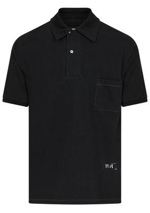 Maison Margiela logo-print polo shirt - Black